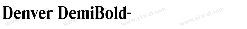 Denver DemiBold字体转换